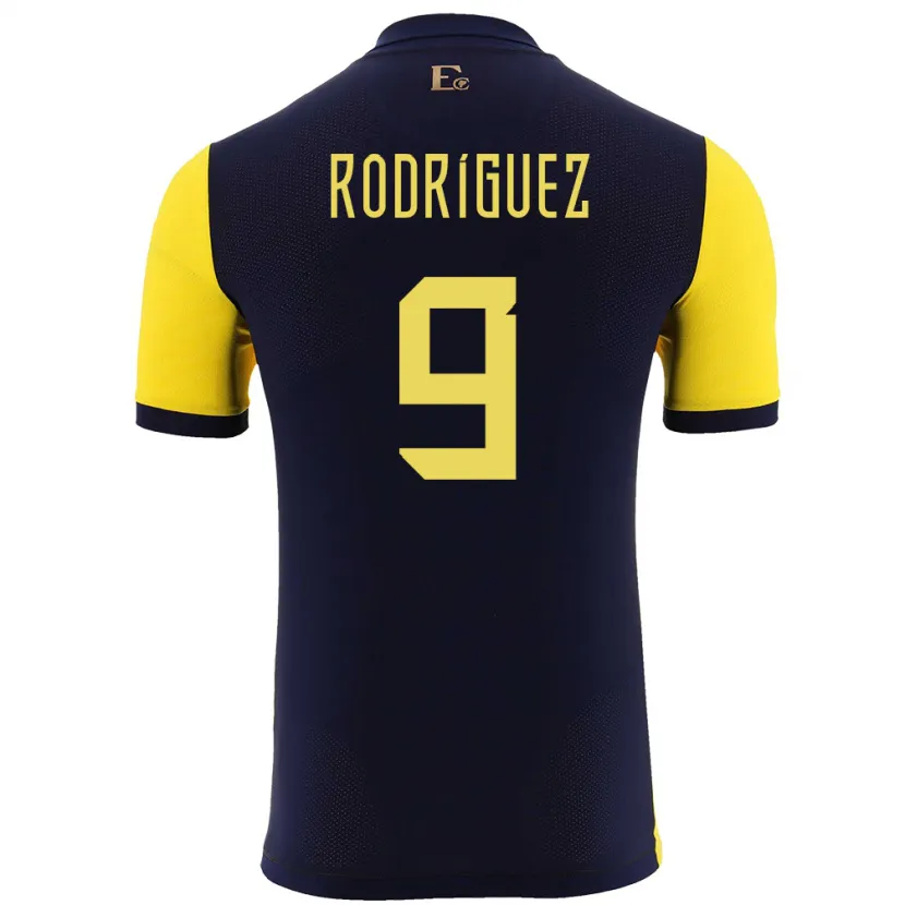 Danxen Kinder Ecuador Ingrid Rodriguez #9 Gelb Heimtrikot Trikot 24-26 T-Shirt