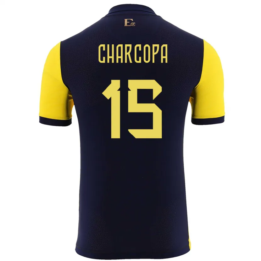 Danxen Kinder Ecuador Nicole Charcopa #15 Gelb Heimtrikot Trikot 24-26 T-Shirt