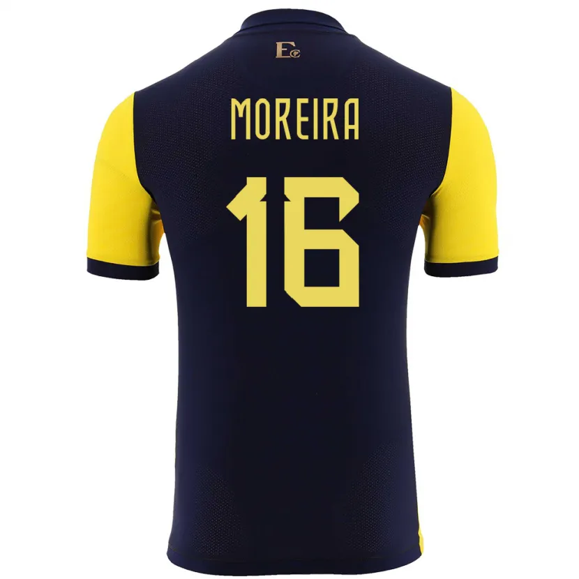 Danxen Kinder Ecuador Ligia Moreira #16 Gelb Heimtrikot Trikot 24-26 T-Shirt