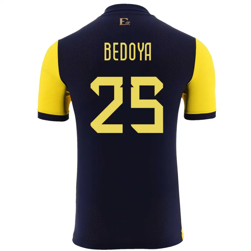 Danxen Kinder Ecuador Jaydah Bedoya #25 Gelb Heimtrikot Trikot 24-26 T-Shirt