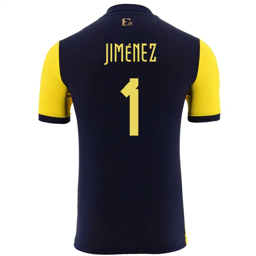 Danxen Kinder Ecuador Tony Jimenez #1 Gelb Heimtrikot Trikot 24-26 T-Shirt