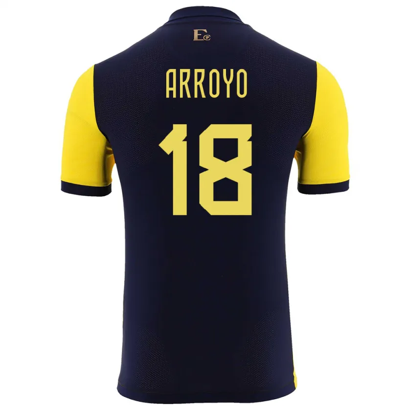Danxen Kinder Ecuador Jean Arroyo #18 Gelb Heimtrikot Trikot 24-26 T-Shirt
