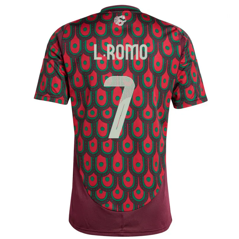 Danxen Kinder Mexiko Luis Romo #7 Kastanienbraun Heimtrikot Trikot 24-26 T-Shirt