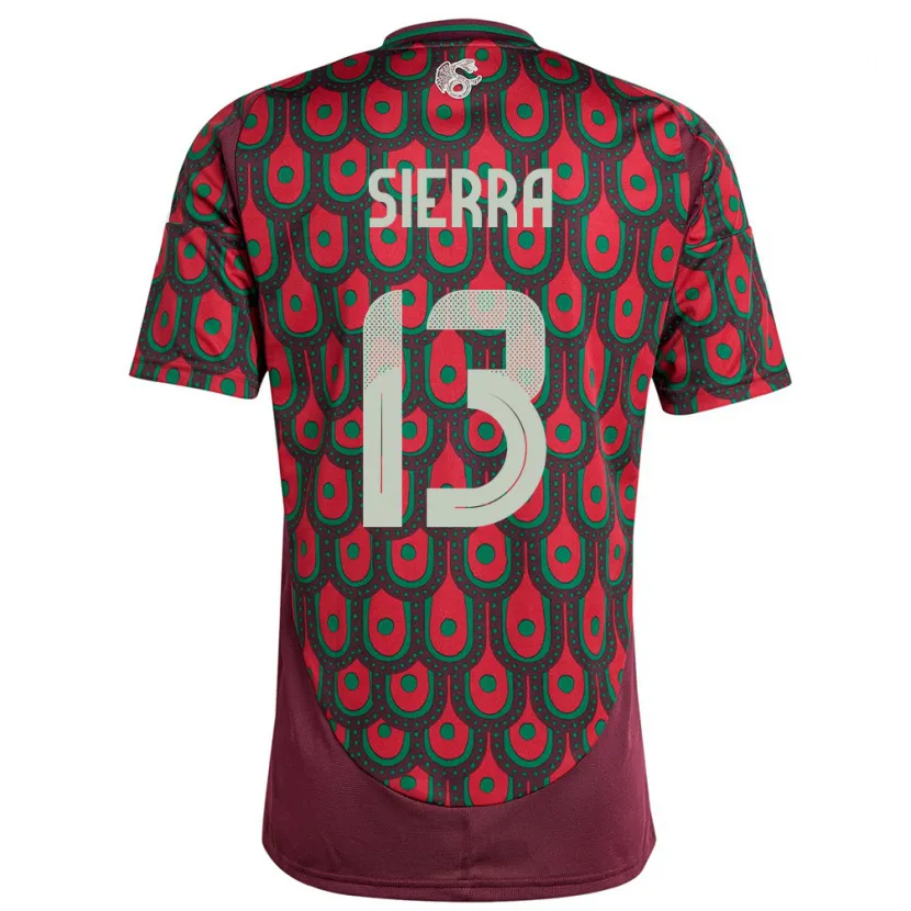 Danxen Kinder Mexiko Bianca Sierra #13 Kastanienbraun Heimtrikot Trikot 24-26 T-Shirt