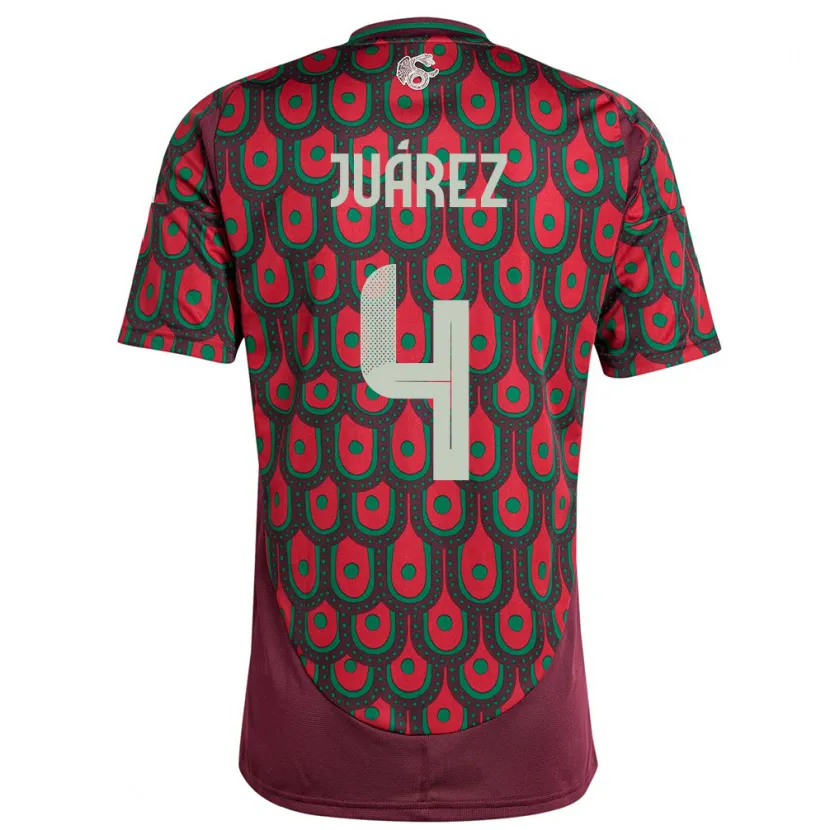 Danxen Kinder Mexiko Ramon Juarez #4 Kastanienbraun Heimtrikot Trikot 24-26 T-Shirt