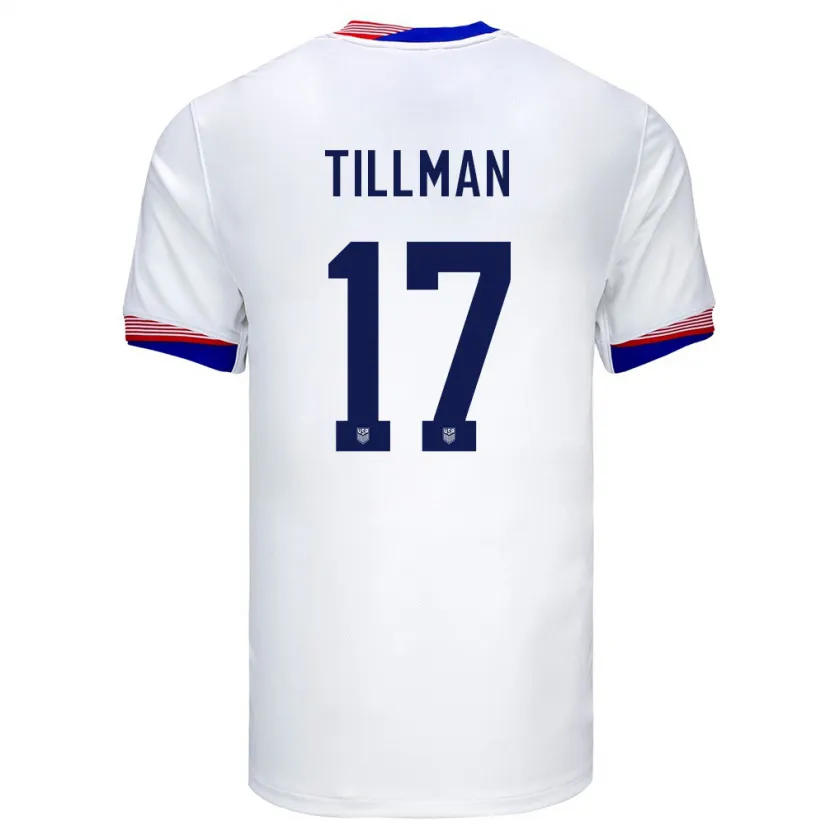 Danxen Kinder Vereinigte Staaten Malik Tillman #17 Weiß Heimtrikot Trikot 24-26 T-Shirt