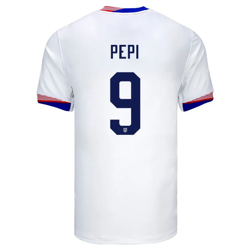 Danxen Kinder Vereinigte Staaten Ricardo Pepi #9 Weiß Heimtrikot Trikot 24-26 T-Shirt