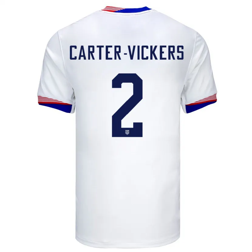 Danxen Kinder Vereinigte Staaten Cameron Carter-Vickers #2 Weiß Heimtrikot Trikot 24-26 T-Shirt