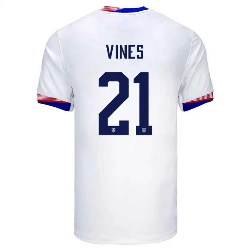 Danxen Kinder Vereinigte Staaten Sam Vines #21 Weiß Heimtrikot Trikot 24-26 T-Shirt
