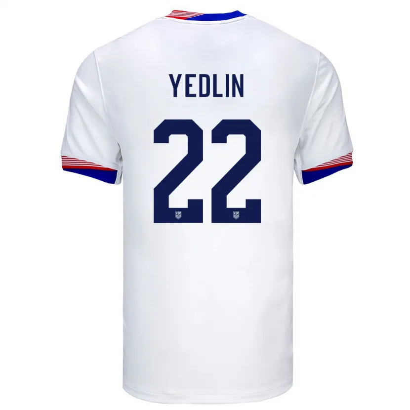Danxen Kinder Vereinigte Staaten Deandre Yedlin #22 Weiß Heimtrikot Trikot 24-26 T-Shirt