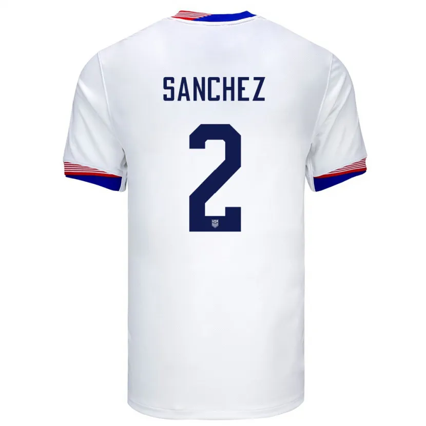 Danxen Kinder Vereinigte Staaten Ashley Sanchez #2 Weiß Heimtrikot Trikot 24-26 T-Shirt