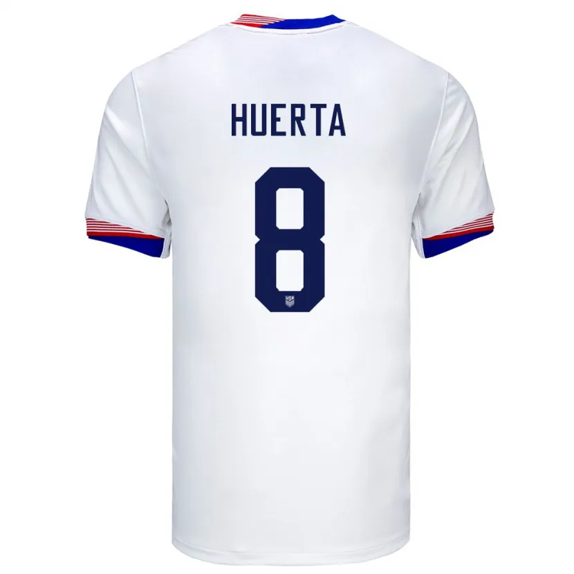 Danxen Kinder Vereinigte Staaten Sofia Huerta #8 Weiß Heimtrikot Trikot 24-26 T-Shirt