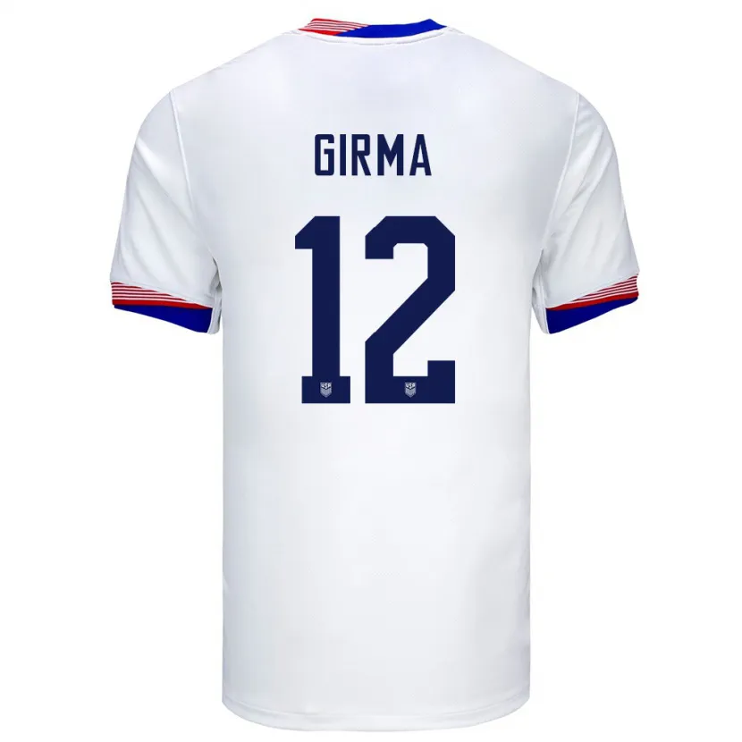 Danxen Kinder Vereinigte Staaten Naomi Girma #12 Weiß Heimtrikot Trikot 24-26 T-Shirt