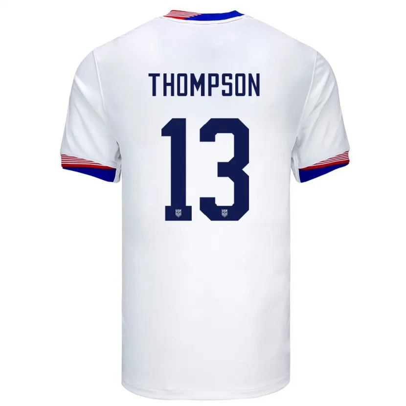 Danxen Kinder Vereinigte Staaten Alyssa Thompson #13 Weiß Heimtrikot Trikot 24-26 T-Shirt