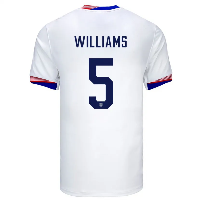 Danxen Kinder Vereinigte Staaten Thomas Williams #5 Weiß Heimtrikot Trikot 24-26 T-Shirt