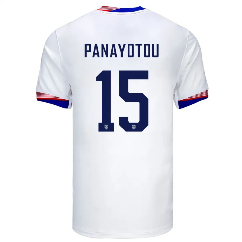 Danxen Kinder Vereinigte Staaten Jack Panayotou #15 Weiß Heimtrikot Trikot 24-26 T-Shirt