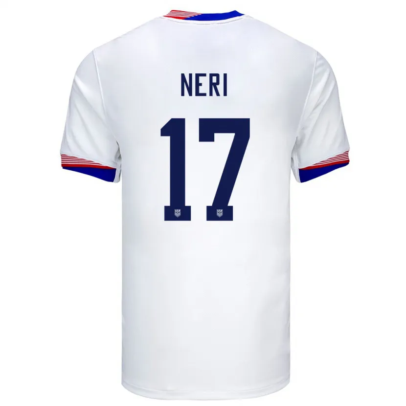 Danxen Kinder Vereinigte Staaten Rodrigo Neri #17 Weiß Heimtrikot Trikot 24-26 T-Shirt