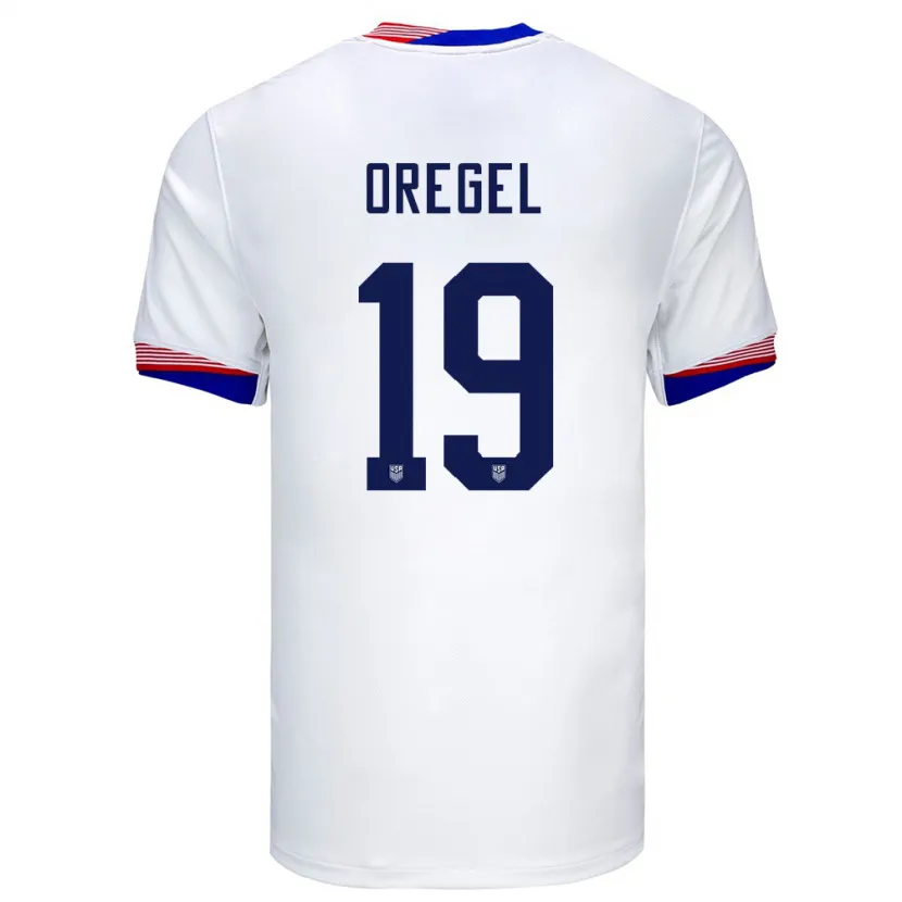 Danxen Kinder Vereinigte Staaten Sergio Oregel #19 Weiß Heimtrikot Trikot 24-26 T-Shirt