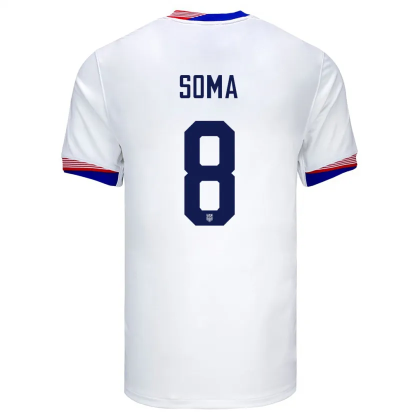 Danxen Kinder Vereinigte Staaten Pedro Soma #8 Weiß Heimtrikot Trikot 24-26 T-Shirt
