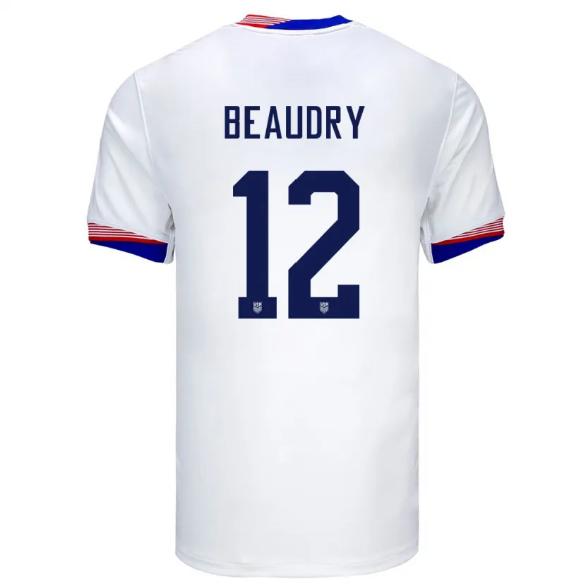 Danxen Kinder Vereinigte Staaten Adam Beaudry #12 Weiß Heimtrikot Trikot 24-26 T-Shirt
