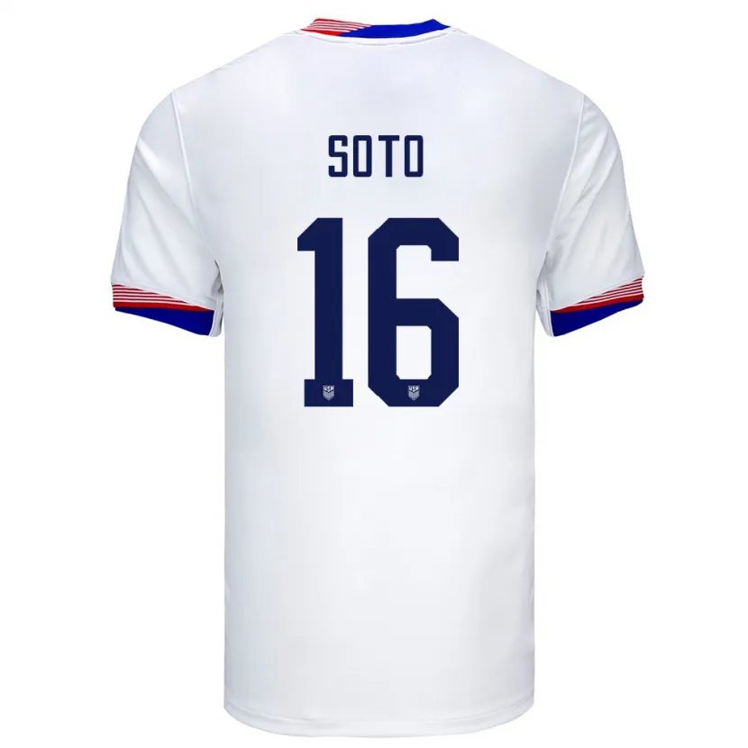Danxen Kinder Vereinigte Staaten Ezekiel Soto #16 Weiß Heimtrikot Trikot 24-26 T-Shirt