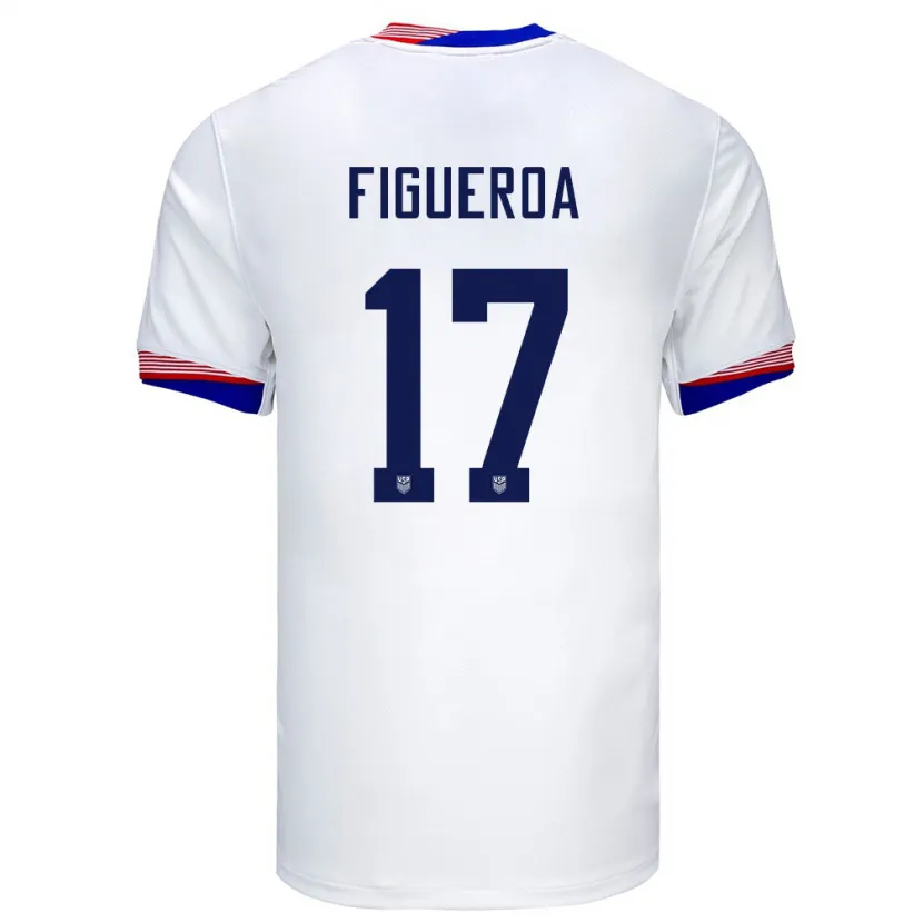 Danxen Kinder Vereinigte Staaten Keyrol Figueroa #17 Weiß Heimtrikot Trikot 24-26 T-Shirt