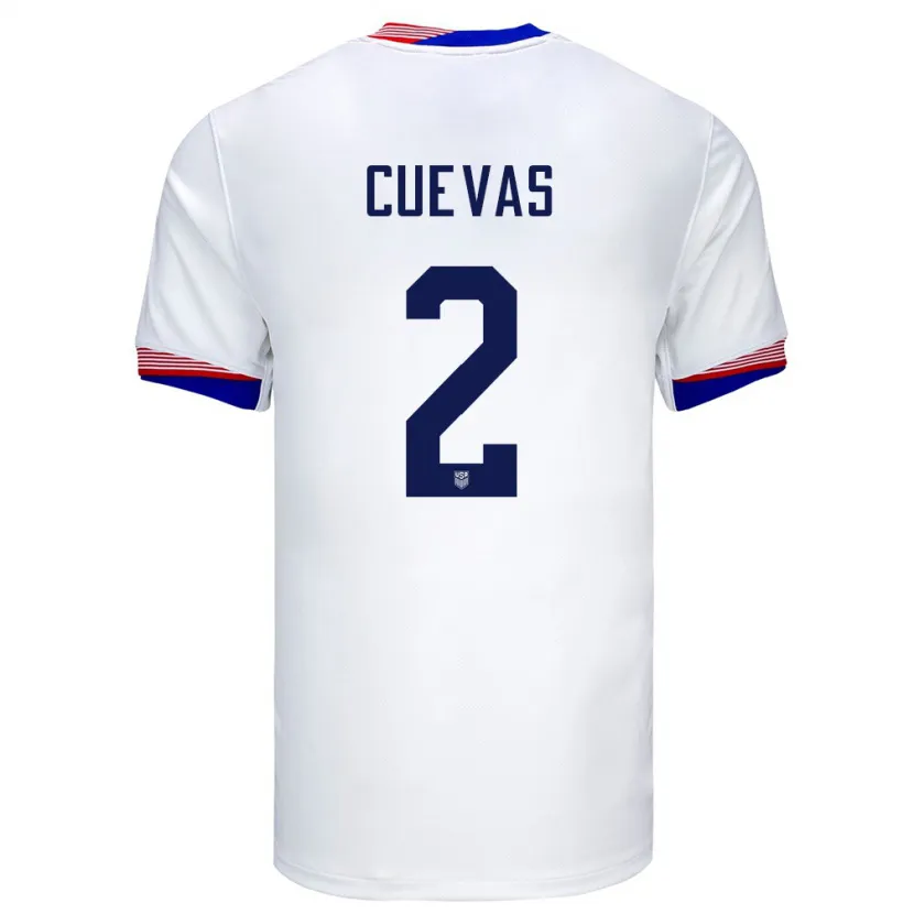 Danxen Kinder Vereinigte Staaten Mauricio Cuevas #2 Weiß Heimtrikot Trikot 24-26 T-Shirt