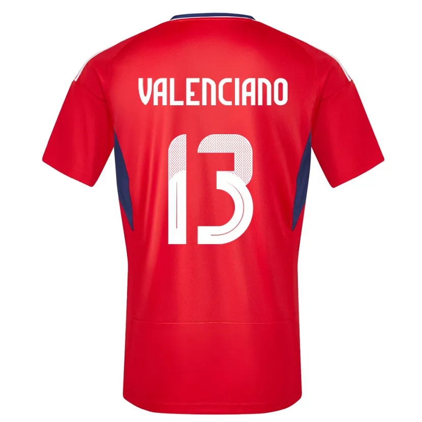 Danxen Kinder Costa Rica Emilie Valenciano #13 Rot Heimtrikot Trikot 24-26 T-Shirt