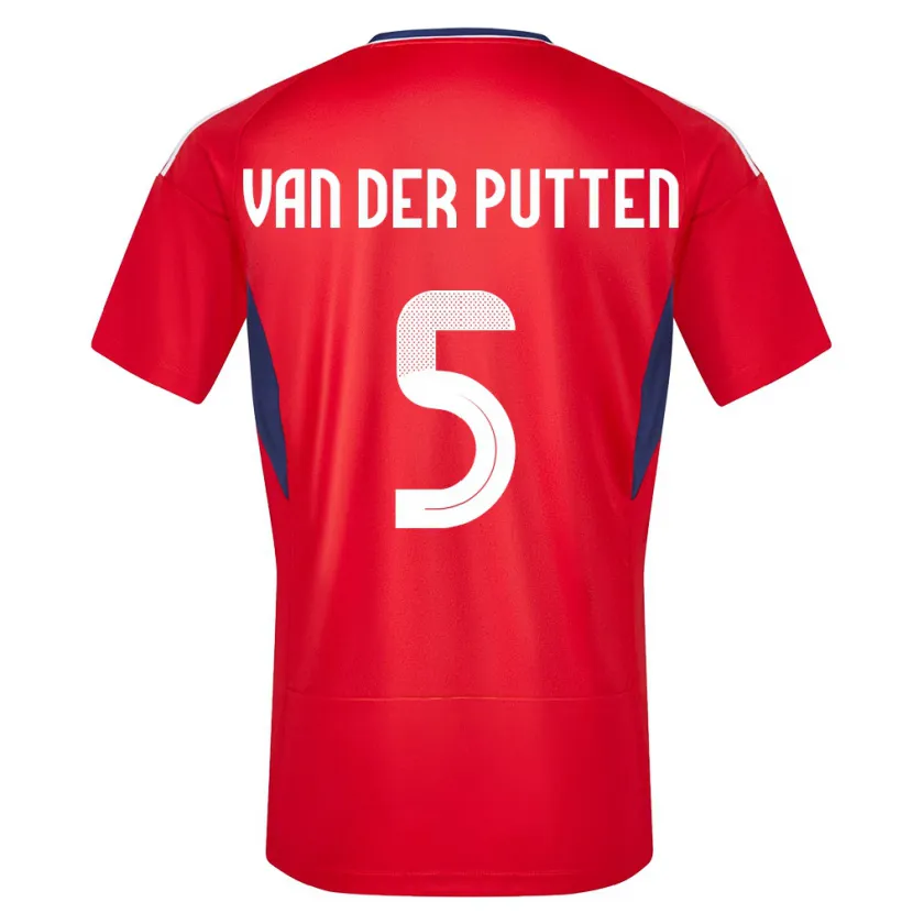 Danxen Kinder Costa Rica Santiago Van Der Putten #5 Rot Heimtrikot Trikot 24-26 T-Shirt