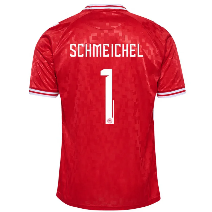 Danxen Kinder Dänemark Kasper Schmeichel #1 Rot Heimtrikot Trikot 24-26 T-Shirt