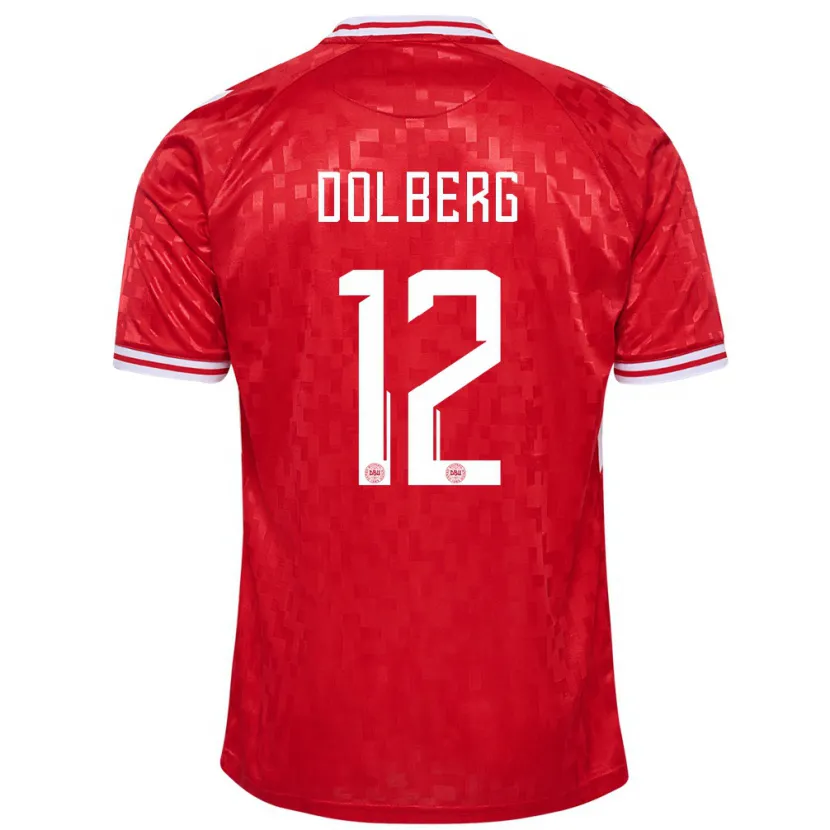 Danxen Kinder Dänemark Kasper Dolberg #12 Rot Heimtrikot Trikot 24-26 T-Shirt