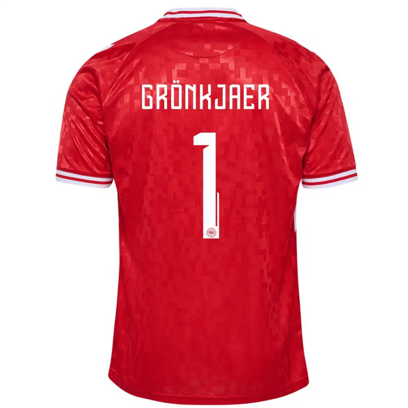 Danxen Kinder Dänemark Bertil Grönkjaer #1 Rot Heimtrikot Trikot 24-26 T-Shirt
