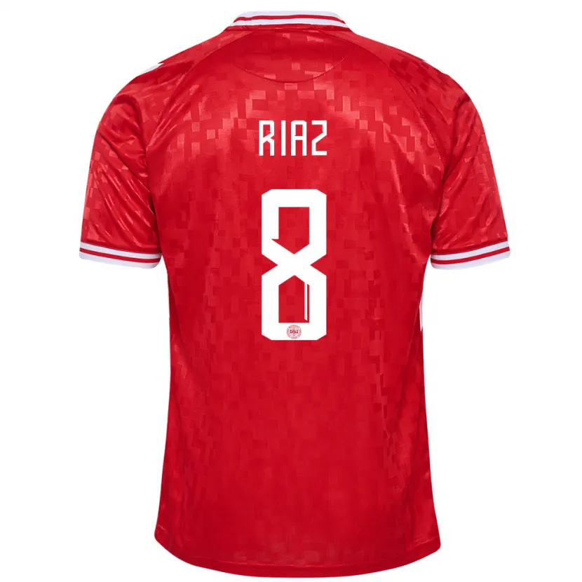 Danxen Kinder Dänemark Danial Riaz #8 Rot Heimtrikot Trikot 24-26 T-Shirt