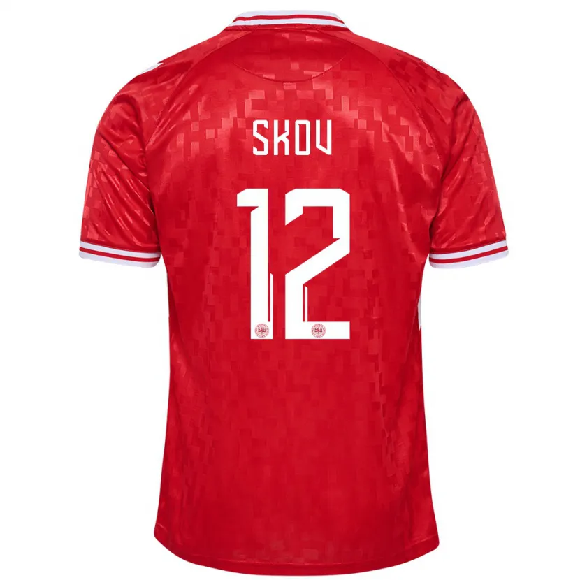Danxen Kinder Dänemark Robert Skov #12 Rot Heimtrikot Trikot 24-26 T-Shirt