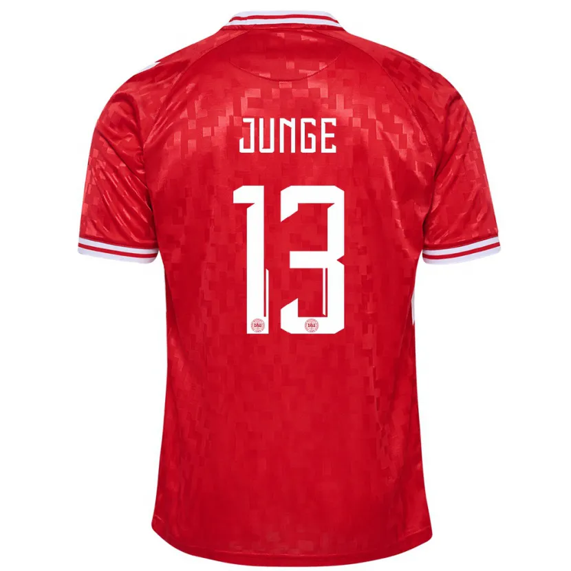 Danxen Kinder Dänemark Sofie Junge #13 Rot Heimtrikot Trikot 24-26 T-Shirt