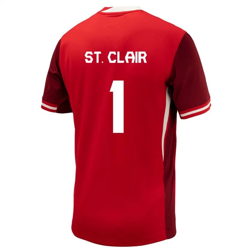 Danxen Kinder Kanada Dayne St. Clair #1 Rot Heimtrikot Trikot 24-26 T-Shirt