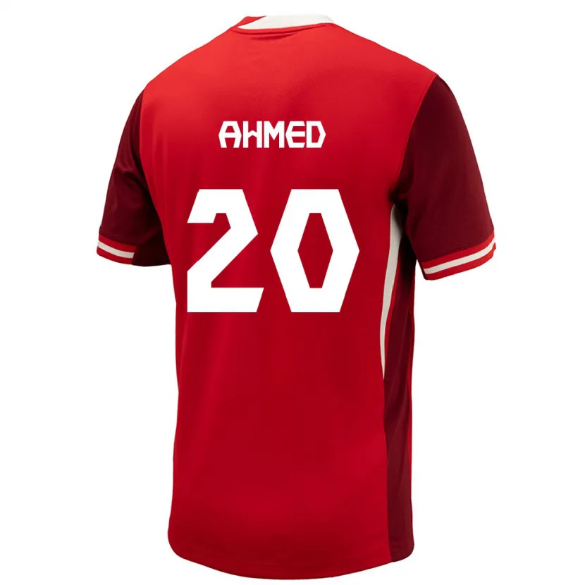 Danxen Kinder Kanada Ali Ahmed #20 Rot Heimtrikot Trikot 24-26 T-Shirt