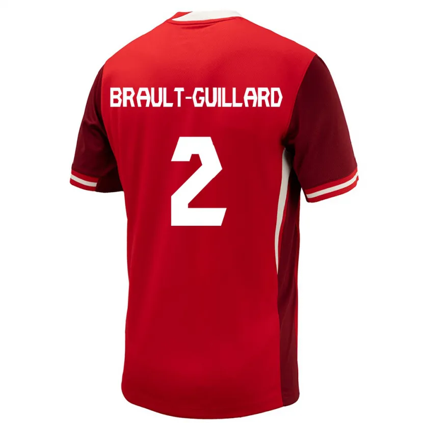 Danxen Kinder Kanada Zachary Brault-Guillard #2 Rot Heimtrikot Trikot 24-26 T-Shirt