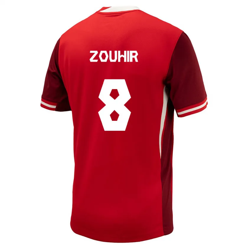 Danxen Kinder Kanada Rida Zouhir #8 Rot Heimtrikot Trikot 24-26 T-Shirt