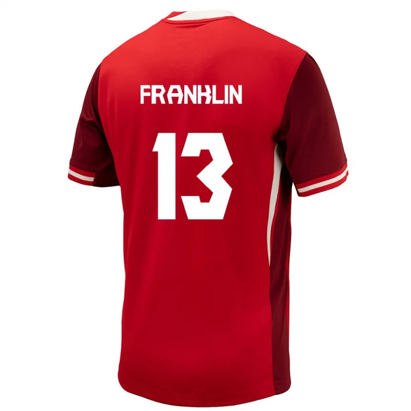 Danxen Kinder Kanada Kobe Franklin #13 Rot Heimtrikot Trikot 24-26 T-Shirt