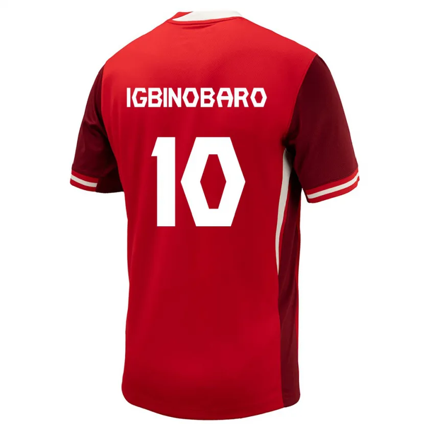 Danxen Kinder Kanada Philip Igbinobaro #10 Rot Heimtrikot Trikot 24-26 T-Shirt