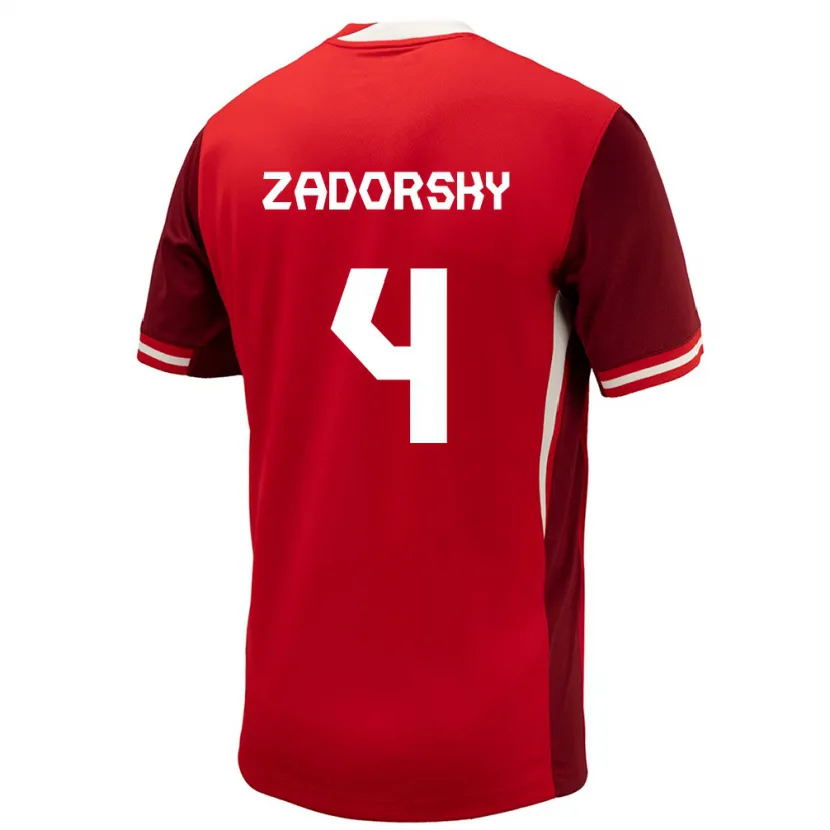 Danxen Kinder Kanada Shelina Zadorsky #4 Rot Heimtrikot Trikot 24-26 T-Shirt