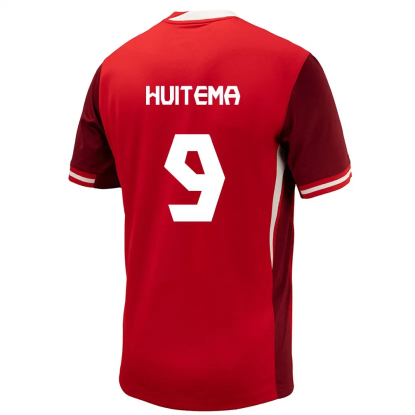 Danxen Kinder Kanada Jordyn Huitema #9 Rot Heimtrikot Trikot 24-26 T-Shirt