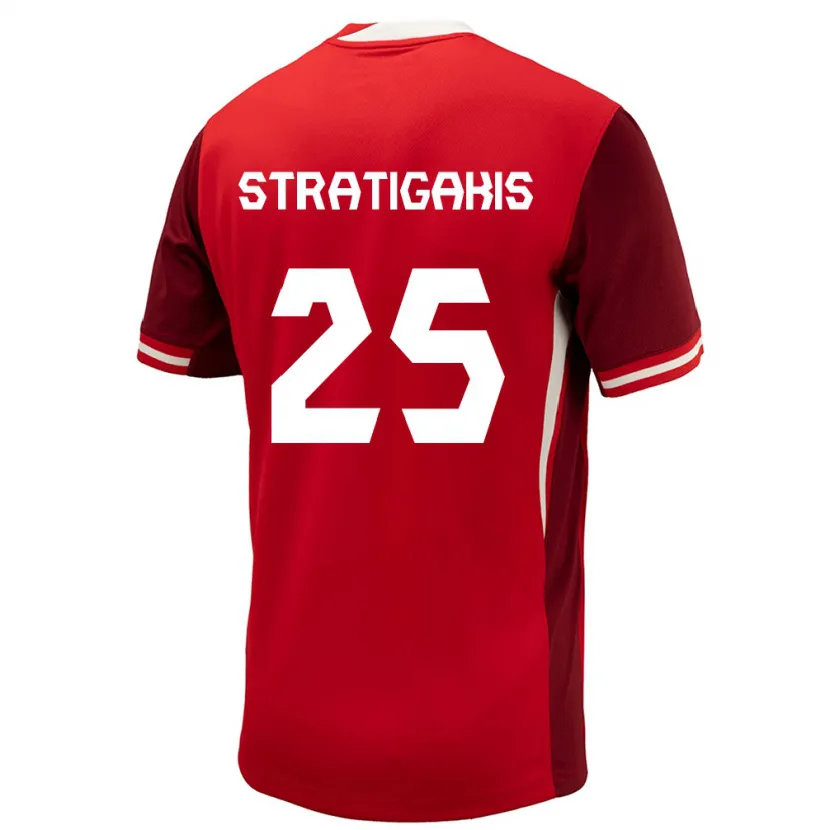 Danxen Kinder Kanada Sarah Stratigakis #25 Rot Heimtrikot Trikot 24-26 T-Shirt