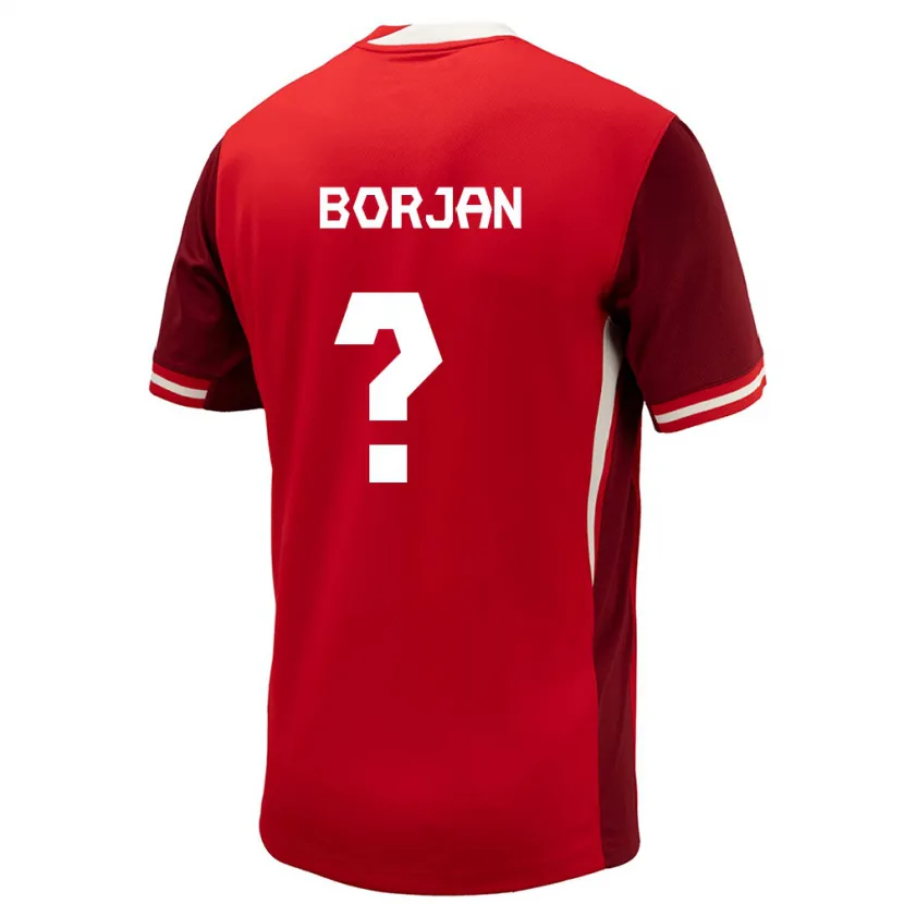 Danxen Kinder Kanada Nikola Borjan #0 Rot Heimtrikot Trikot 24-26 T-Shirt