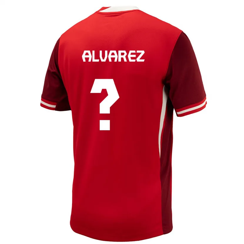 Danxen Kinder Kanada Jordan Alvarez #0 Rot Heimtrikot Trikot 24-26 T-Shirt