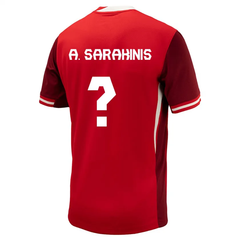 Danxen Kinder Kanada Alexander Sarakinis #0 Rot Heimtrikot Trikot 24-26 T-Shirt
