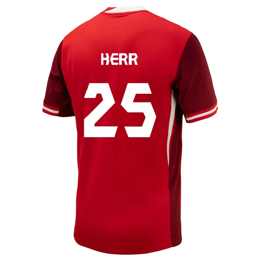 Danxen Kinder Kanada Devon Kerr #25 Rot Heimtrikot Trikot 24-26 T-Shirt