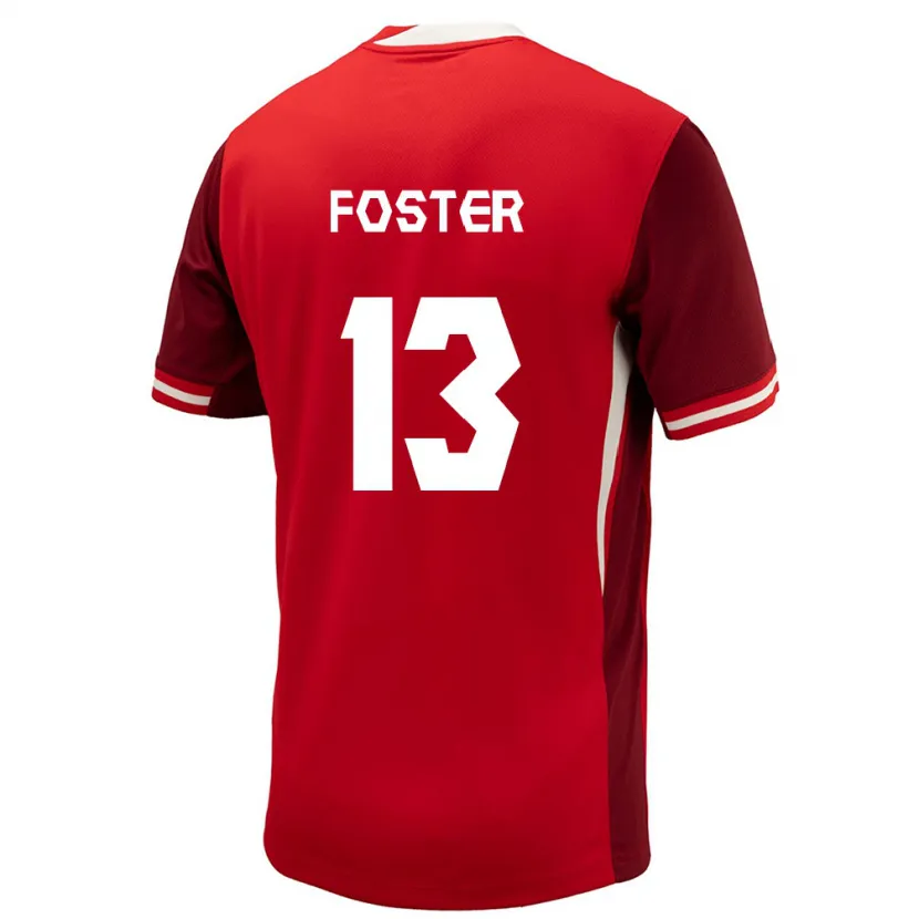Danxen Kinder Kanada Rylee Foster #13 Rot Heimtrikot Trikot 24-26 T-Shirt