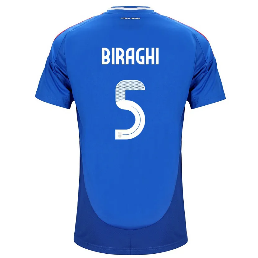 Danxen Kinder Italien Cristiano Biraghi #5 Blau Heimtrikot Trikot 24-26 T-Shirt